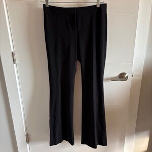 Tahari black flared leg pants